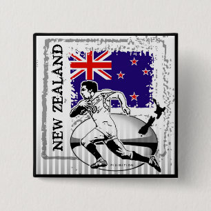 Neuseeland-Rugby-Knopf Button
