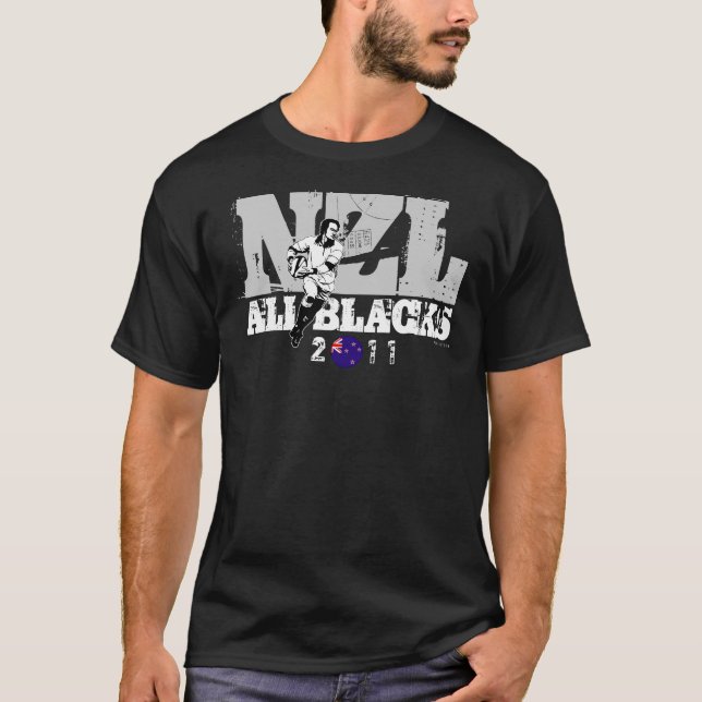 Neuseeland-Rugby NZL aller Schwarz-T - Shirt 3 (Vorderseite)