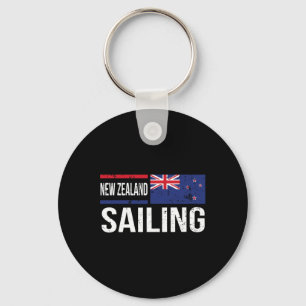 Neuseeland Segelflagge Segler Bootfahren Match Tee Schlüsselanhänger