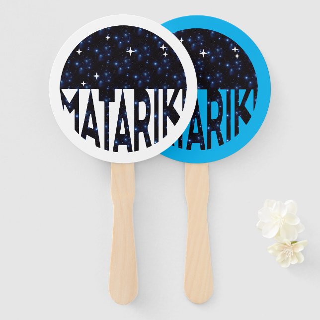 Neuseeland Seven Sisters Maori MATARIKI 2b Fächer (Vorne und Hinten)