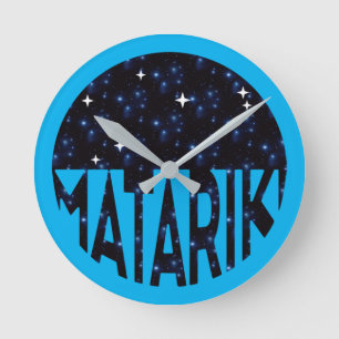 Neuseeland Seven Sisters Maori MATARIKI 2b Runde Wanduhr