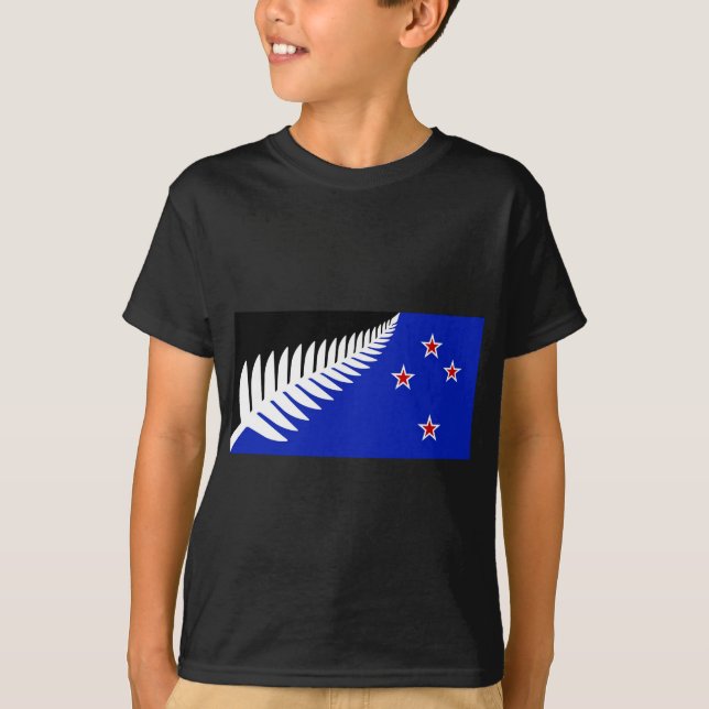 Neuseeland Silberfahne T-Shirt (Vorderseite)