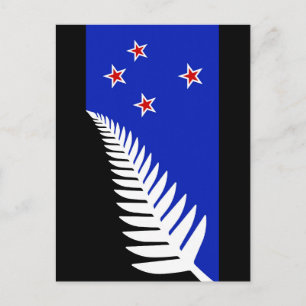Neuseeland-Silberfarn-Flagge Postkarte