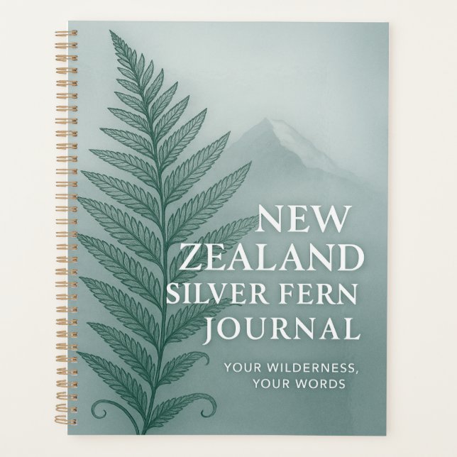 Neuseeland Silberfarn Journal – Wildnis  Planer (Vorderseite)