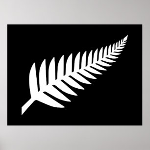 Neuseeland-Silberfarn Poster