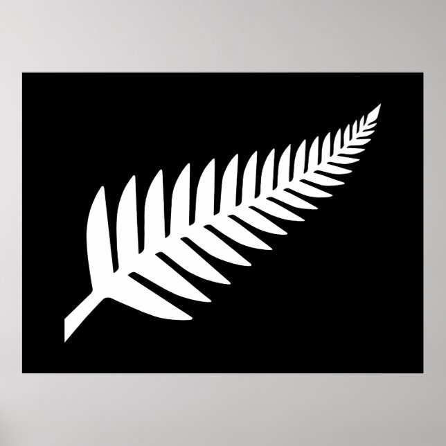 Neuseeland-Silberfarn  Poster (Vorne)