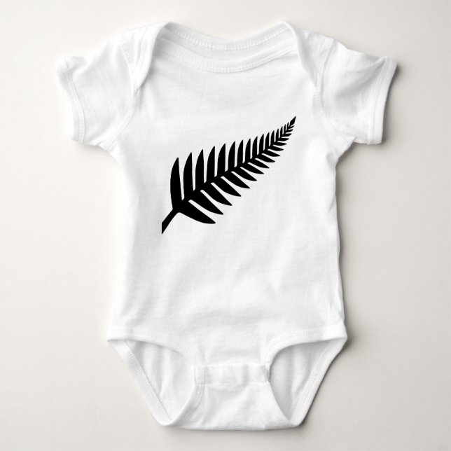 Neuseeland Silver Fern Baby Strampler (Vorderseite)