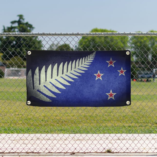 Neuseeland Silver Fern Banner (Insitu)