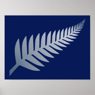 Neuseeland Silver Fern Poster
