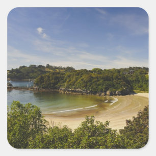 Neuseeland, Southland, Stewart Island, Halfmoon Quadratischer Aufkleber
