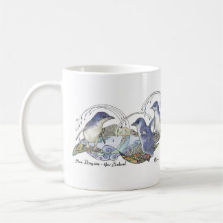 Neuseeland Souvenir Blue Penguin zeichne Kaffeetasse