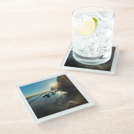 Neuseeland Souvenir West Coast Foto Glasuntersetzer