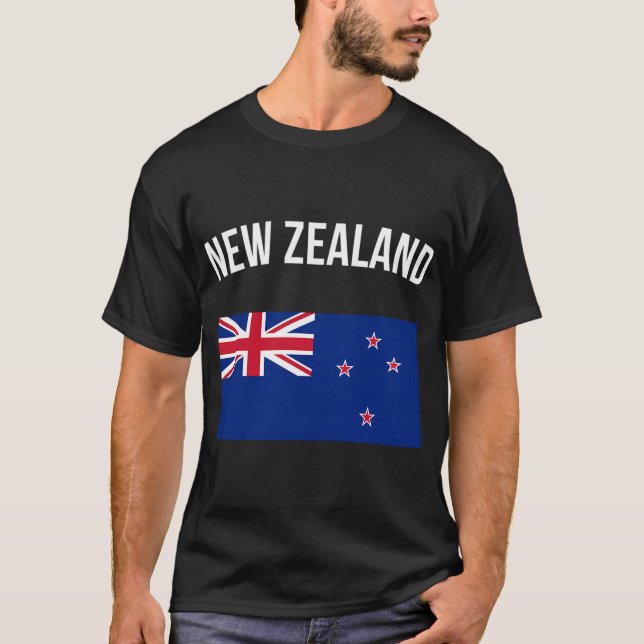 Neuseeland Sportflagge Neuseeland T-Shirt (Vorderseite)