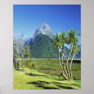 Neuseeland, Südinsel, Mitre Peak, Poster