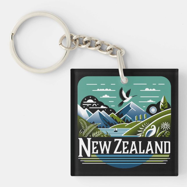 Neuseeland Südpazifik Schlüsselanhänger (Vorderseite)