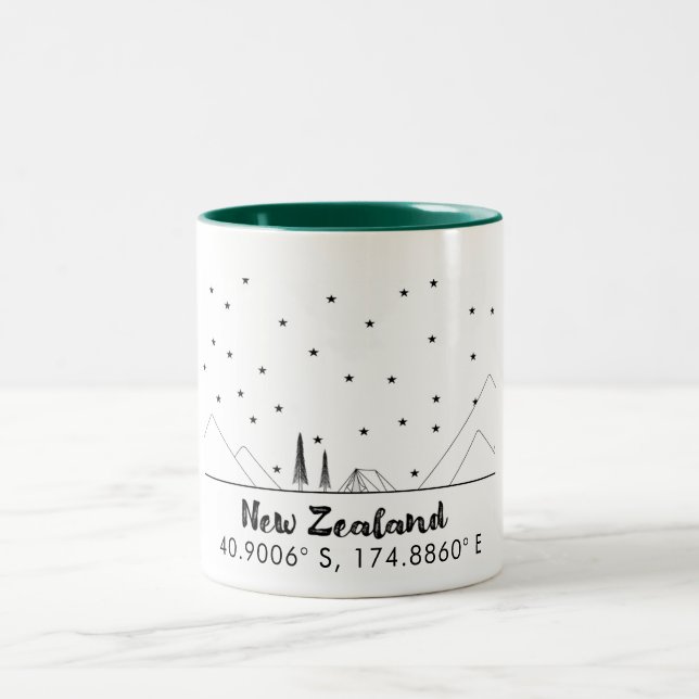 Neuseeland-Tasse Zweifarbige Tasse (Mittel)