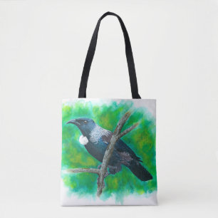 Neuseeland Tui - Malerei in Acryl