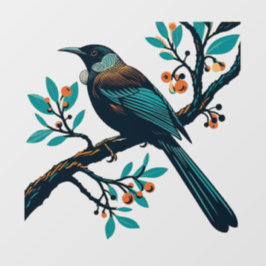 Neuseeland Tui Window Cling Decal Fensteraufkleber