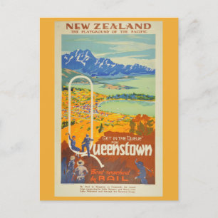 Neuseeland Vintag Queensland Travel Postkarte