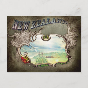 Neuseeland Vintage Karte