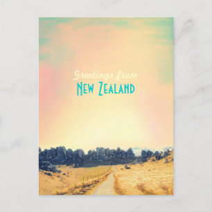 Neuseeland Vintage-Karte Postkarte