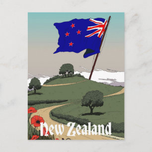 Neuseeland Vintage-Reise  Postkarte