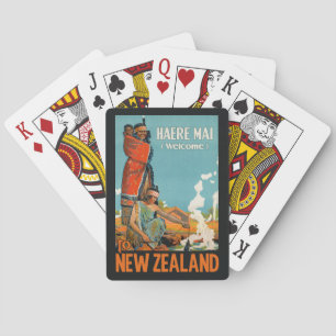 Neuseeland Vintage-Reisekarten Spielkarten