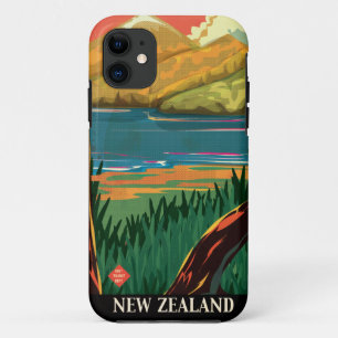 Neuseeland Vintage-Reiseposter Case-Mate iPhone Hülle