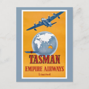 Neuseeland Vintage-Reiseposter restauriert Postkarte