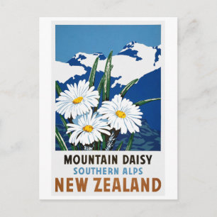 Neuseeland Vintage-Reiseposter restauriert Postkarte