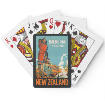 Neuseeland Vintage-Spielkarten
