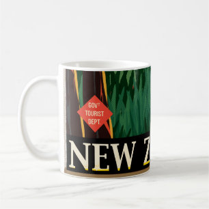 Neuseeland Vintage Travel Poster Kaffeetasse