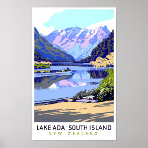 Neuseeland Vintage Travel Poster neu