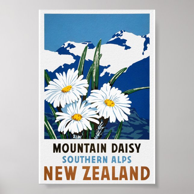 Neuseeland Vintage Travel Poster neu (Vorne)