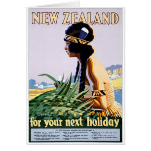 Neuseeland Vintage Travel Poster neu