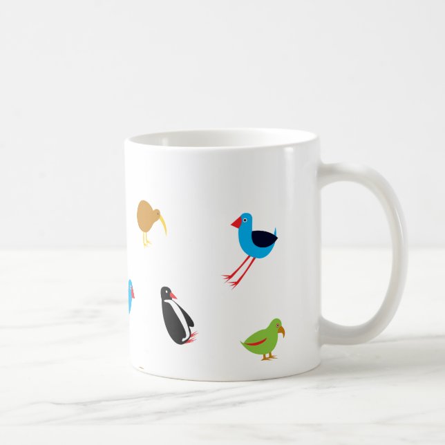 Neuseeland-Vögel Kaffeetasse (Rechts)