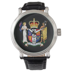 Neuseeland-Wappen-kundenspezifische Uhr