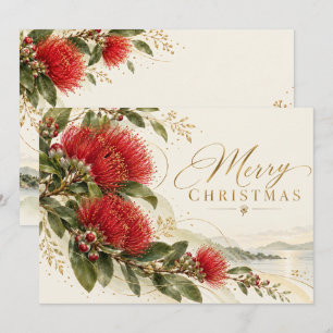 Neuseeland Weihnachten Pōhutukawa Blumen