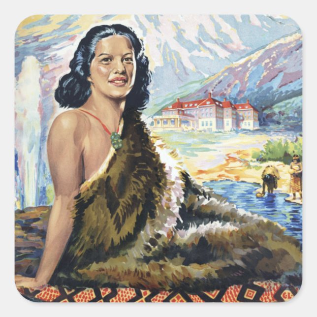 Neuseeland: Wunderland im Pazifik Quadratischer Aufkleber (Vorderseite)