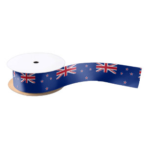 Neuseeland & Zealand Flag Ribbon / Aotearoa Satinband