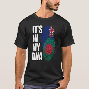 Neuseeländer und Bangladeshi gemischte DNA-Flagge T-Shirt