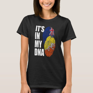 Neuseeländer und Bhutanesisch gemischte DNA-Flagge T-Shirt