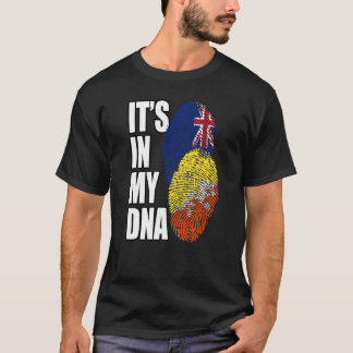 Neuseeländer und Bhutanesisch gemischte DNA-Flagge T-Shirt