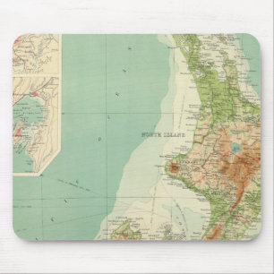 neuseeländische Atlantikkarte Mousepad