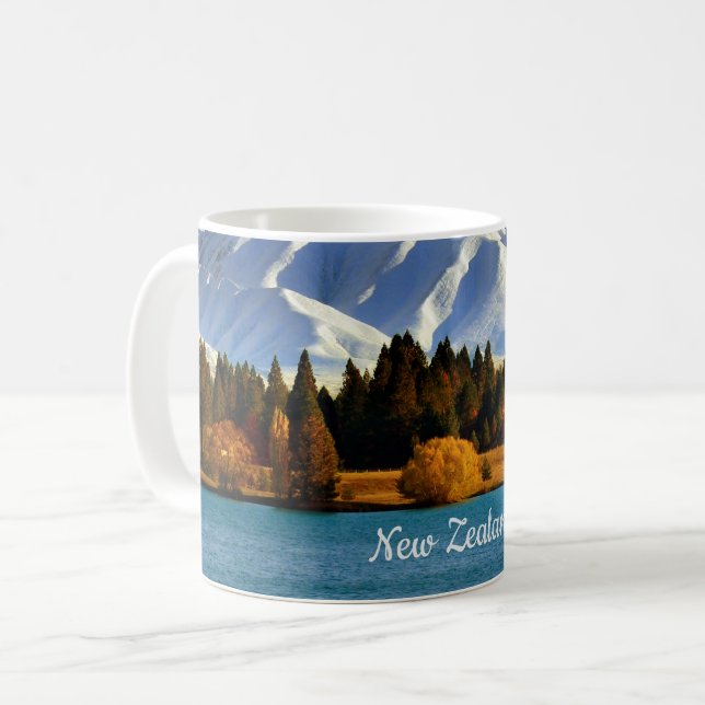 Neuseeländische Berglandschaft Kaffeetasse (Vorderseite Links)