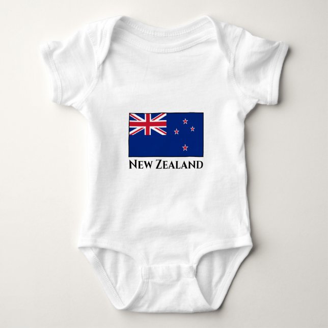 Neuseeländische Flagge Baby Strampler (Vorderseite)