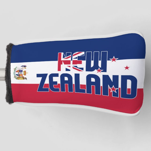 Neuseeländische Flagge Herrliche Patriotic Golf He Golf Headcover (Vorderseite)