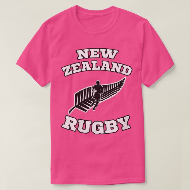 Neuseeländische Flagge Kiwis Rugby eam Veck T-Shirt (Design vorne)