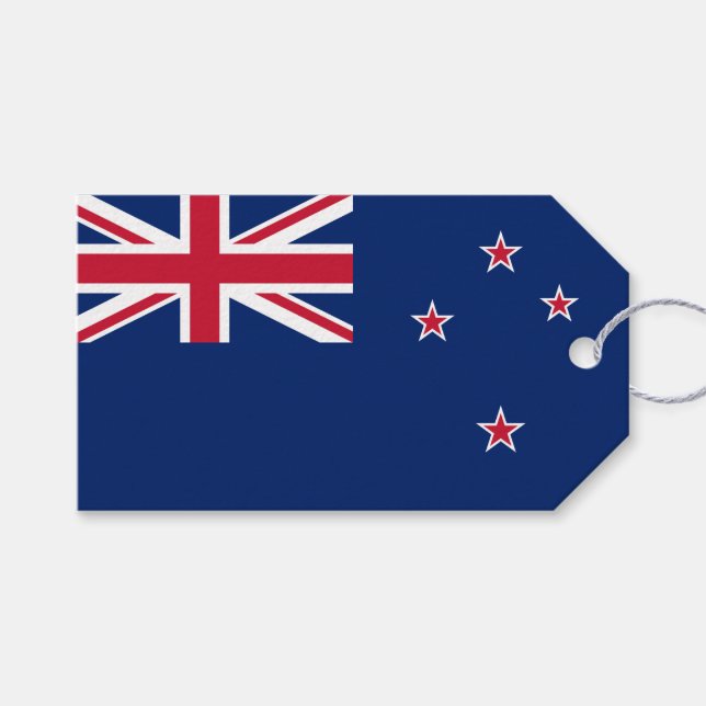 Neuseeländische Flagge (NZ) Geschenkanhänger (Vorderseite (Horizontal))