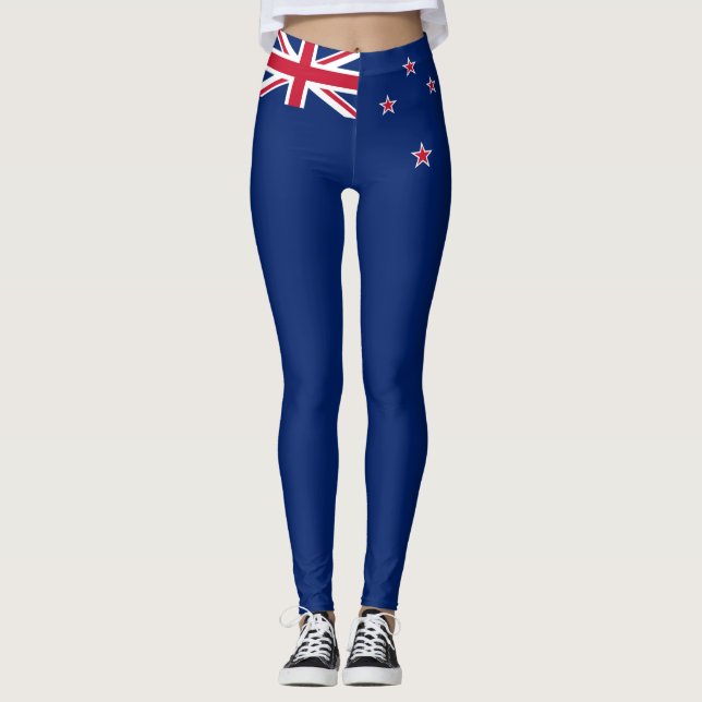 Neuseeländische Flagge (NZ) Leggings (Vorderseite)